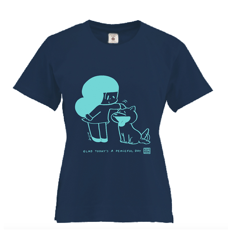 コラボTシャツ:ネイビー(レディース)